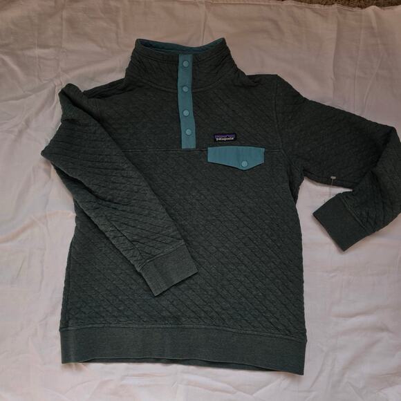 Patagonia Jackets & Blazers - Women’s Patagonia W Organic Cotton Quilt Snap-T Pullover Nouveau Green M
